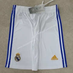2021-2022 Real Madrid Home White Thailand Soccer Shorts