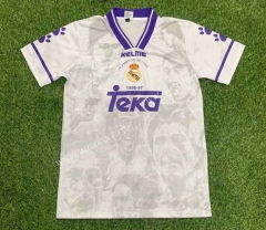 94-96 Retro Version Real Madrid Home White Thailand Soccer Jersey AAA-407