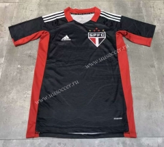 2021-2022 Sao Paulo Goalkeeper Black Thailand Soccer Jersey AAA-509