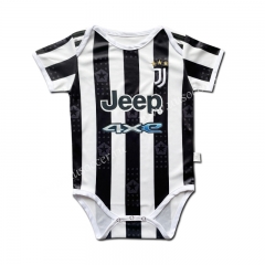 2021-2022 Juventus Home Black & White Baby Soccer Uniform-CS