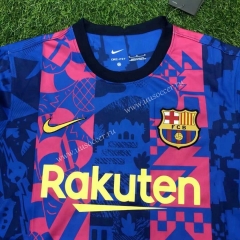 2021-2022 Barcelona Colorful Thailand Training Soccer Jersey-407