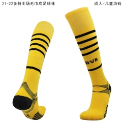 2021-2022 Borussia Dortmund Home Yellow Thailand Kids/Youth Soccer Socks
