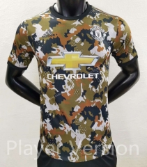 Player version 2021-2022  Manchester United Camouflage Green Thailand Soccer jersey AAA