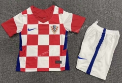 2021-2022 Croatia Home Red Kid/Youth Soccer Uniform-KS