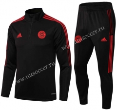 2021-2022 Bayern München Black Thailand Tracksuit Uniform-gb