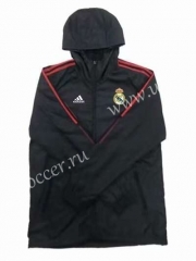 2021-22 Real Madrid Black Wind Coat With Hat-GDP