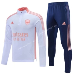 2021-2022 Arsenal  White  Thailand Soccer Tracksuit Uniform-CS