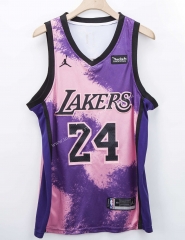 Fashion Edition Lakers NBA Pink&Purple #24 Jersey
