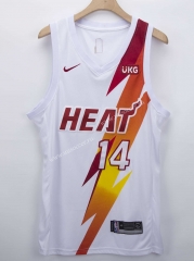 Fashion Edition  NBA Miami Heat White #14 Jersey