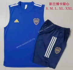 2021-2022 Boca Juniors CAI Blue Thailand Soccer Vest Suit-815