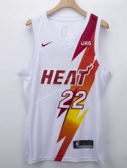Fashion Edition  NBA Miami Heat White #22 Jersey