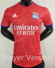 Player Version 2021-2022 Olympique Lyonnais Away Red Thailand Soccer Jersey AAA