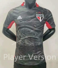 Player Version 2021-2022 Sao Paulo Goalkeeper black Thailand Soccer Jersey AAA