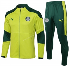 2021-2022 SE Palmeiras Fluorescent green Thailand Soccer Jacket Uniform -815