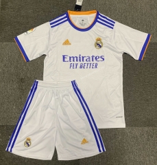 2021-2022 Real Madrid Home  White Soccer Uniform-DD1（Patch on arm）