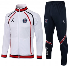 2021-22 Paris SG White Soccer Jacket Uniform High collar-815