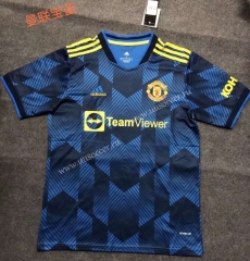 2021-2022 Manchester United Away Blue Thailand Soccer Jersey AAA-709