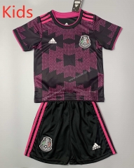2021-2022 Mexico Home Pink & Black Youth/Kids Soccer Uniform-QY