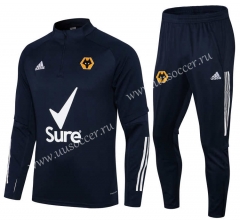2021-2022 Wolverhampton Wanderers Royal Blue  Thailand Soccer Tracksuit Uniform-411