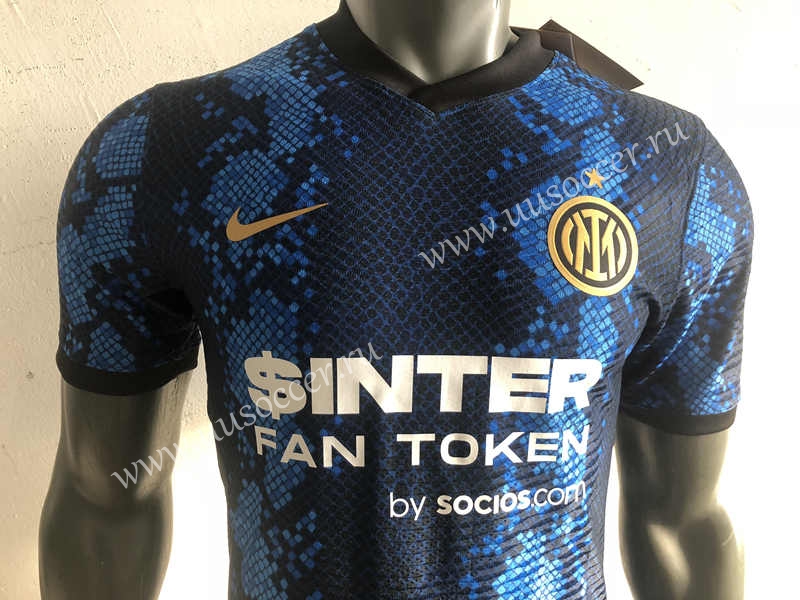مخازن ملابس Player Version 2021-2022 Inter Milan Home Blue Thailand Soccer ... مخازن ملابس