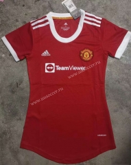 2021-2022 Manchester United Home Red Thailand Female Soccer Jersey AAA-2027