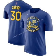 NBA Golden State Warriors Blue #30 Cotton T-shirt-CS