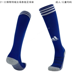 2021-2022 Leicester City Home Blue Soccer Socks