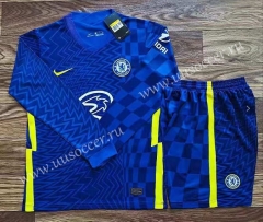 2021-2022 Chelsea Home Blue LS Soccer Uniform-709