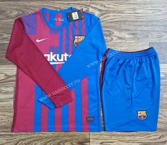 2021-2022 Barcelona Red&Blue LS Thailand Soccer Uniform-709