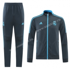 2021-2022 Real Madrid Gray  Soccer Jacket Uniform-LH