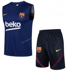 2021-2022 Barcelona Home Cai Blue Thailand Soccer Jersey Vest uniform-815
