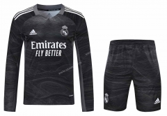 2021-2022 Real Madrid Goalkeeper black LS Thailand Soccer Uniform-418