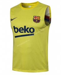 2021-2022 Barcelona Yellow Thailand Soccer Jersey Vest-815