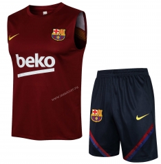 2021-2022 Barcelona Maroon Thailand Soccer Jersey Vest uniform-815