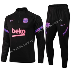 2021-2022 Barcelona Black Thailand Tracksuit Uniform-411