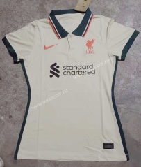 2021-2022 LiverpoolAway White  Women Thailand Soccer Jersey AAA-708