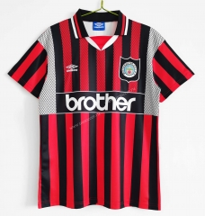 Retro Version 1994-96 Manchester City Away Red Thailand Soccer Jersey AAA-c1046