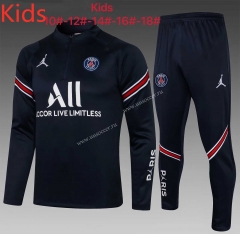 2021-2022  Paris SG Royal Blue Youth/Kids Thailand Soccer Tracksuit Uniform-815（The pants are different）