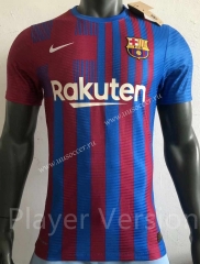 Player Version 2021-2022 Barcelona Home Blue & Red Thailand Soccer Jersey AAA-518