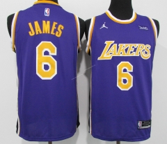 20221 NBA Lakers Purple 6 Jersey