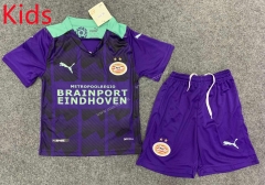 2021-2022 PSV Eindhoven Away Purple  Kid/Youth Soccer Uniform-GB