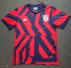 2021-2022 USA Away Red&Blue Thailand Soccer Jersey-c2128