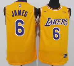 20221 NBA Lakers Yellow 6 Jersey