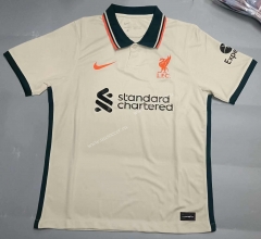 Correct version 2021-2022  Liverpool Away White Thailand Soccer Jersey AAA-503
