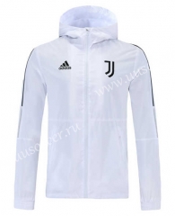 2021-2022 Juventus FC White Thailand Wind Coat With Hat-LH