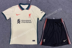 2021-2022 Liverpool Away White Thailand kids Soccer Uniform-GB
