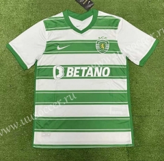 2021-2022 Sporting Clube de Portugal Home White & Green Thailand Soccer Jersey AAA-403