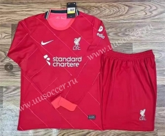 2021-2022 Version Liverpool Home Red LS Thailand Soccer Uniform-709