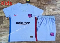 2021-2022 Barcelona Away Purple Kids/Youth Soccer Uniform-709