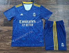 2021-2022 Real Madrid Blue Soccer Uniform-709
